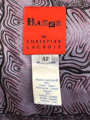 Christian Lacroix  Y2K  Bazaar Midnight Blue Dress, lining