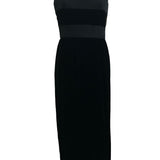 Madame Gres 60s Black Velvet Sheath Gown FRONT 1 of 6