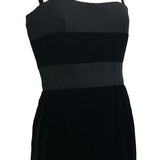 Madame Gres 60s Black Velvet Sheath Gown FRONT DETAIL 4 of 6