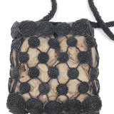 Krizia 90s  Black Beaded Cross Body Pouch 2 of 4