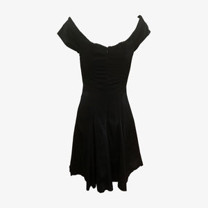 Nicole Miller 80s Black Crepe Mini Dress BACK 2 of 3