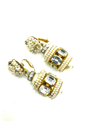 Sandor 60s Pearl and Rhinestone Earrings 2 of 3