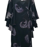 Front view of Chloe dress with matching wrapChloe 70s Silk Wrap Dress with Matching Wrap WITH WRAP 3 of 4