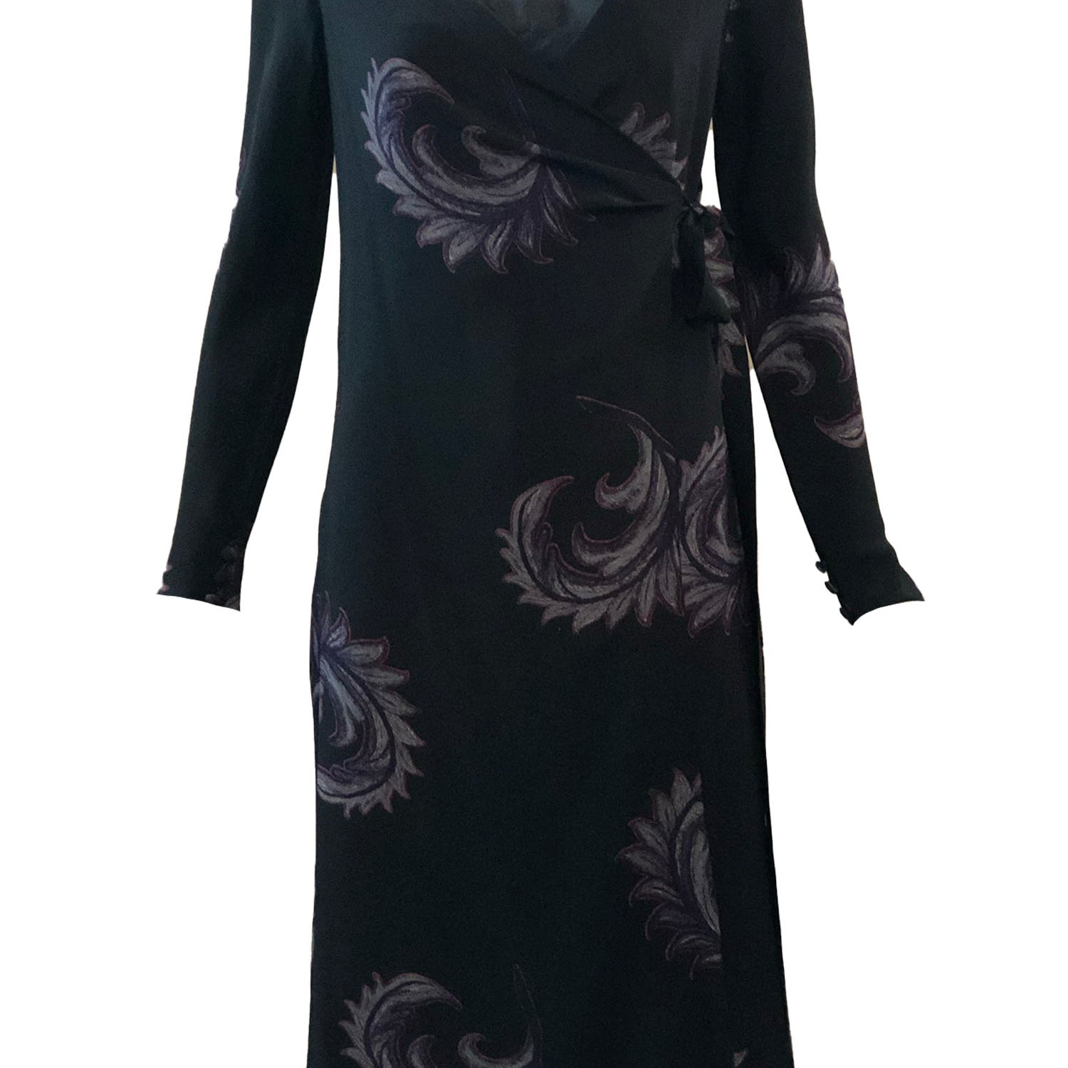 Chloe 70s Silk Wrap Dress with Matching Wrap FRONT 1 of 4