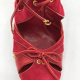 Dior Contemporary Tortoise Heeled Red Suede Shoes 4 of 6