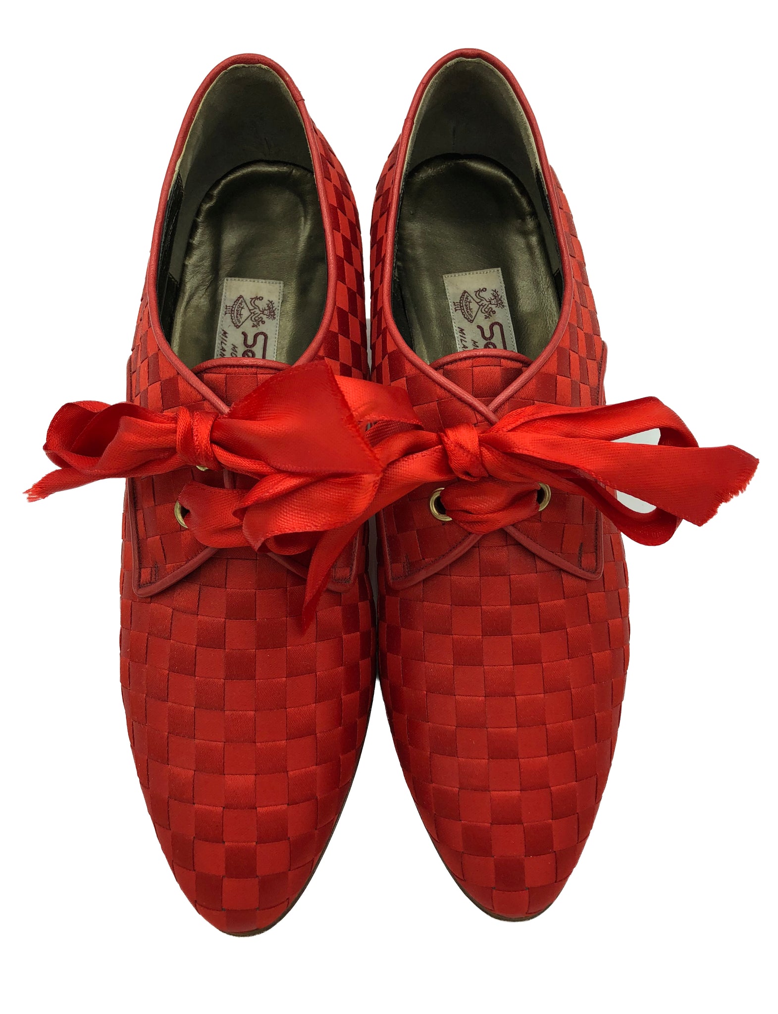 Sebastian 90s Red Woven Louis Heeled Oxford Shoes – THE WAY WE WORE