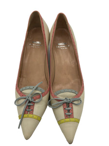 0s Moschino Cheap and Chic Pastel Kitten Heeled Pumps 1 of 4
