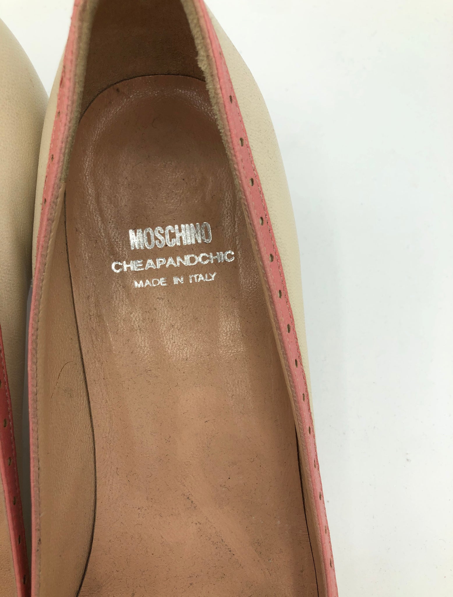 0s Moschino Cheap and Chic Pastel Kitten Heeled Pumps 4 of 4