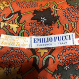  Pucci 60s Orange Cotton Print Shift Dress LABEL 5 of 5