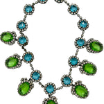 Kennth Jay Lane Rare Blue and Green Stone Collar