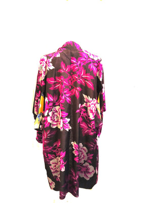 Purple Japanese Haori Floral Short Kimono BACK 2 of 3