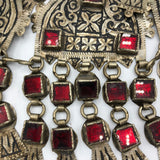 Huge Turkoman Collar With Red Inset Glass CLOSE UP 2 of 3