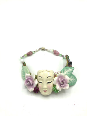Wendy Gell Ceramic Face Necklace