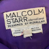 Malcolm Starr 60s Purple Velvet Jeweled Gown LABEL 5 of 5