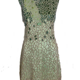 Lorena Sarbu Early 2000s Beaded Mint Green Mini Dress