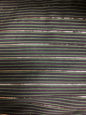 YSL 70s Metallic Stripe Blouse DETAIL FABRIC 4 of 5
