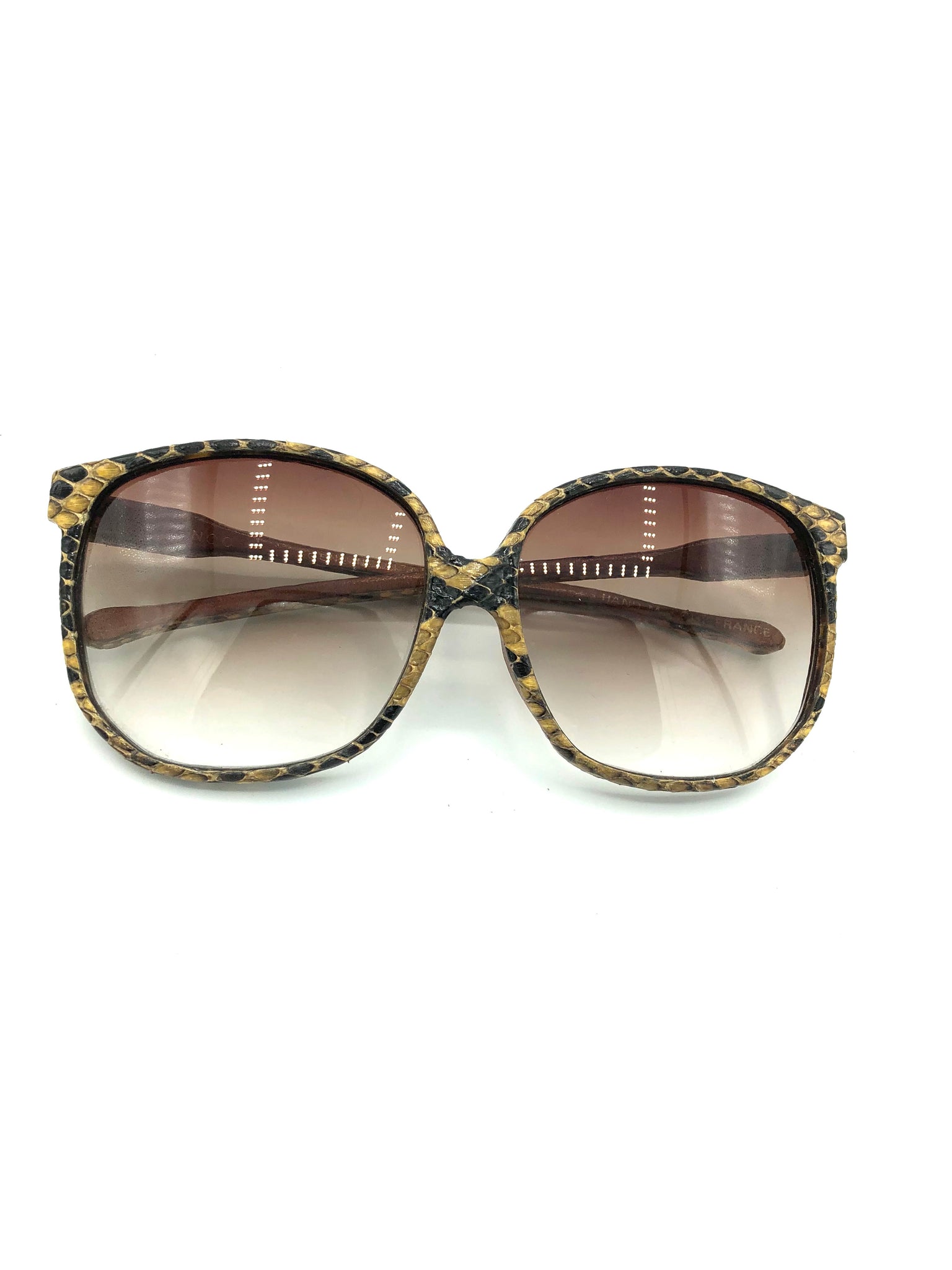 Emmanuelle Khanh 80s Snakeskin Sunglasses FRONT 2 of 5