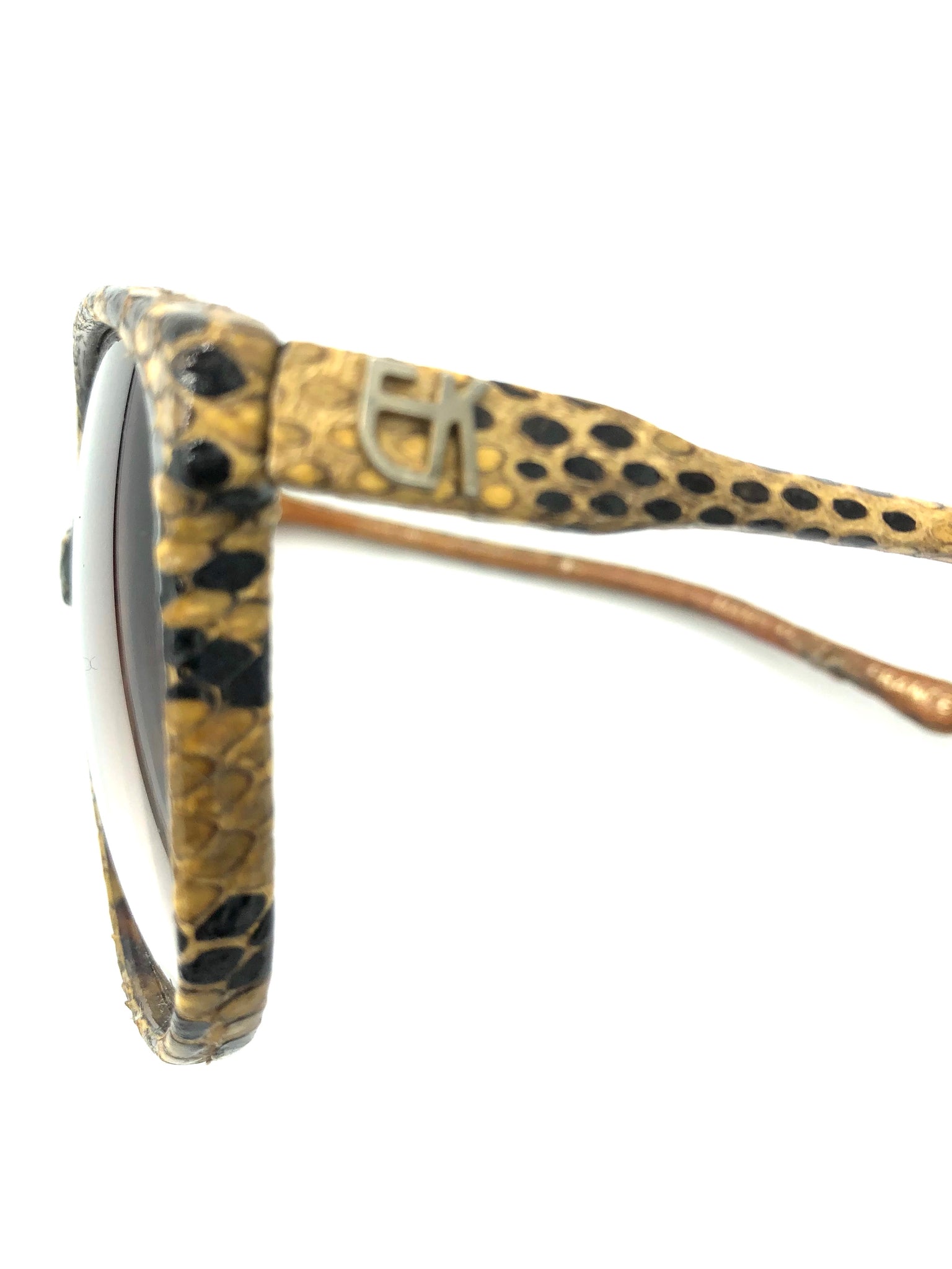 Emmanuelle Khanh 80s Snakeskin Sunglasses LOGO 5 of 5