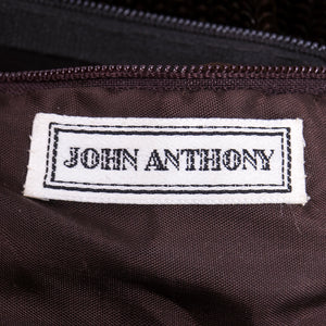 Vintage John ANTHONY 80s Brown Sequin Off-Shoulder Dress, label