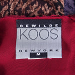 90s KOOS VAN DEN AKKER Cut Velvet Patchwork Tunic Mini, label