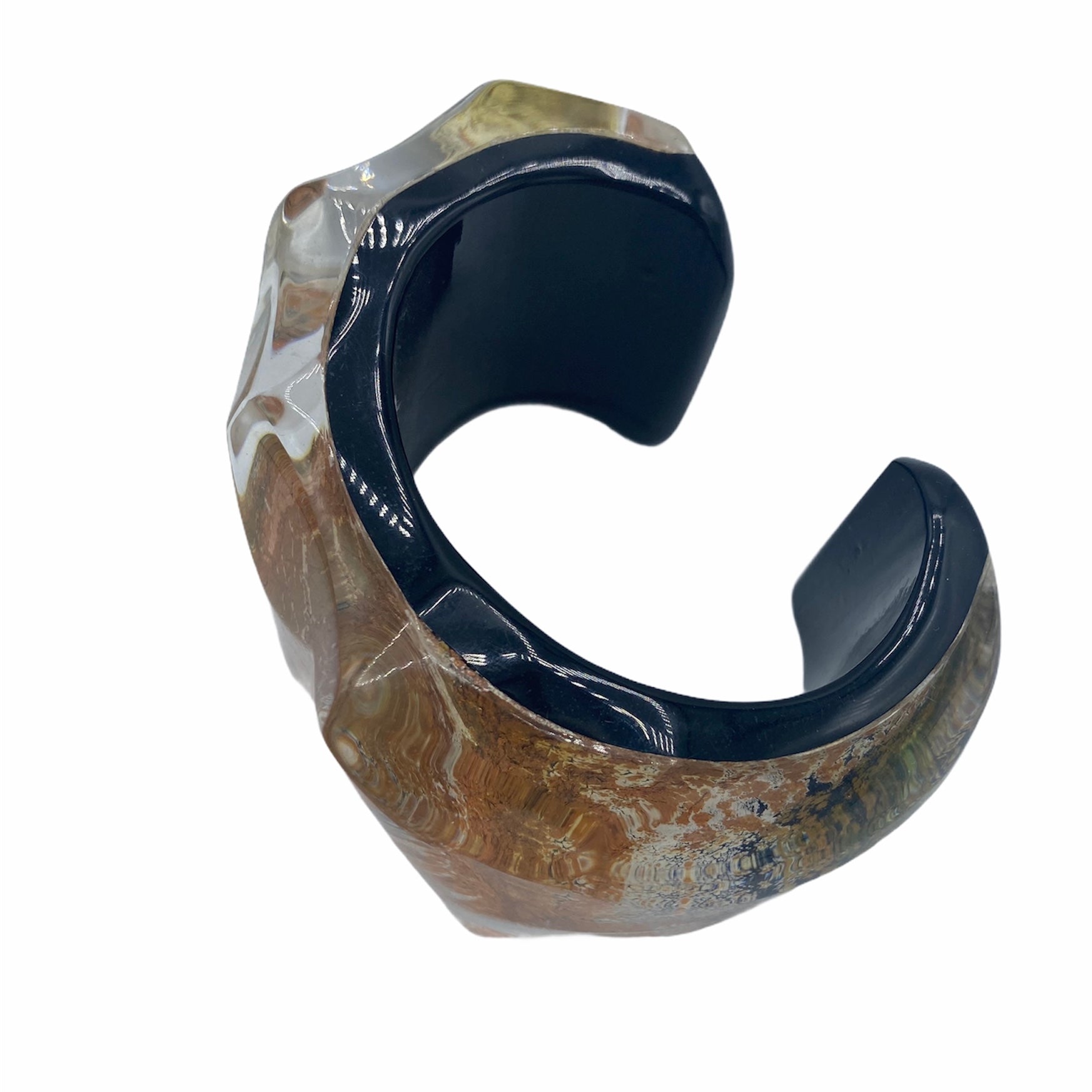 Vigneri Lucite and Resin Chunky Bangle TOP 2 of 3