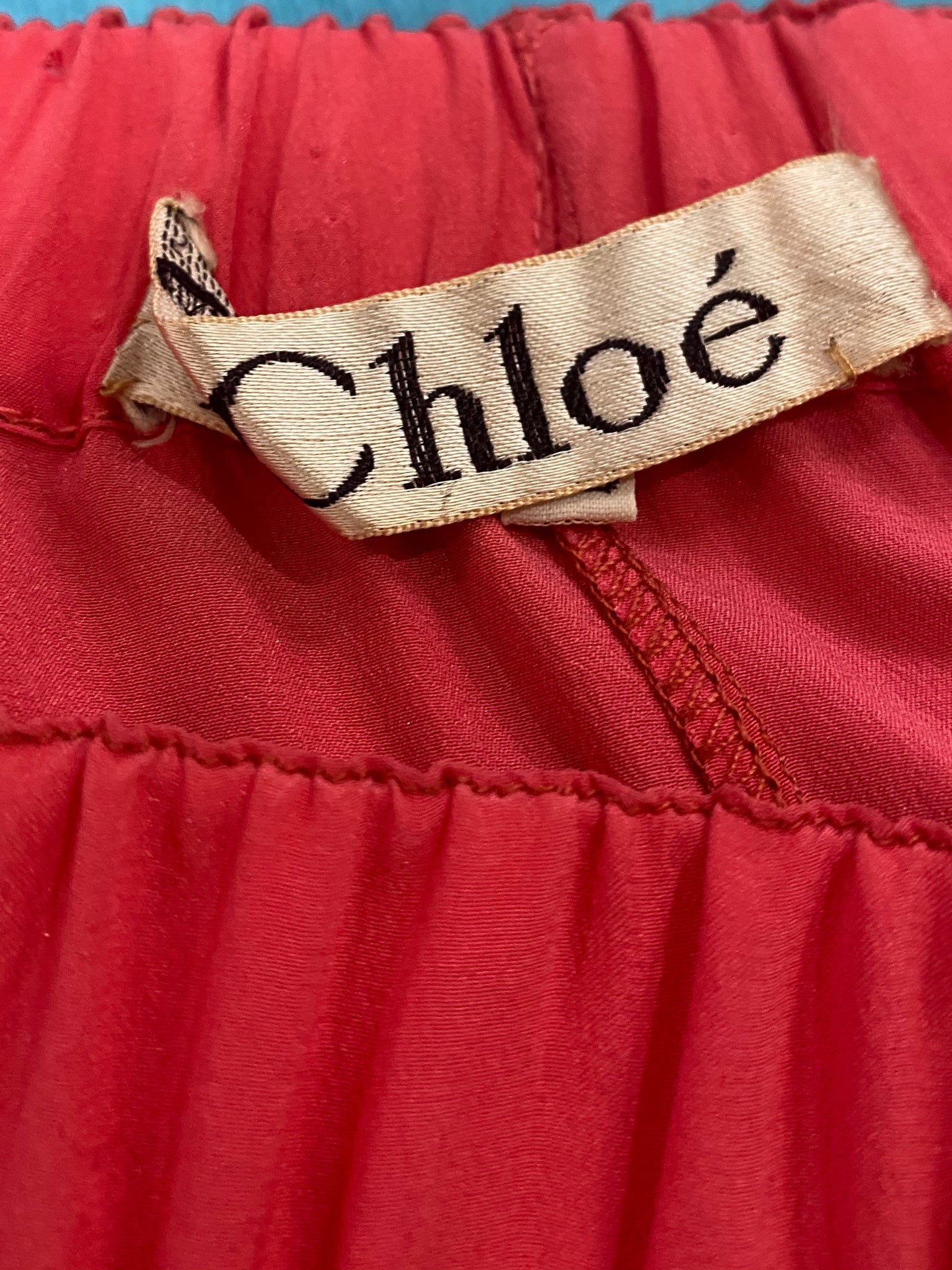  Chloe 70s Salmon Silk Pleated Skirt Ensemble LABEL 4 of 4