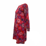 Jax 60s Red, Pink and Purple Floral Shift dress SIDE 2 of 4