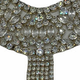 Massive 60s Rhinestone Collar with Cascading Rows of Rhinestones DETAIL 4 of  4