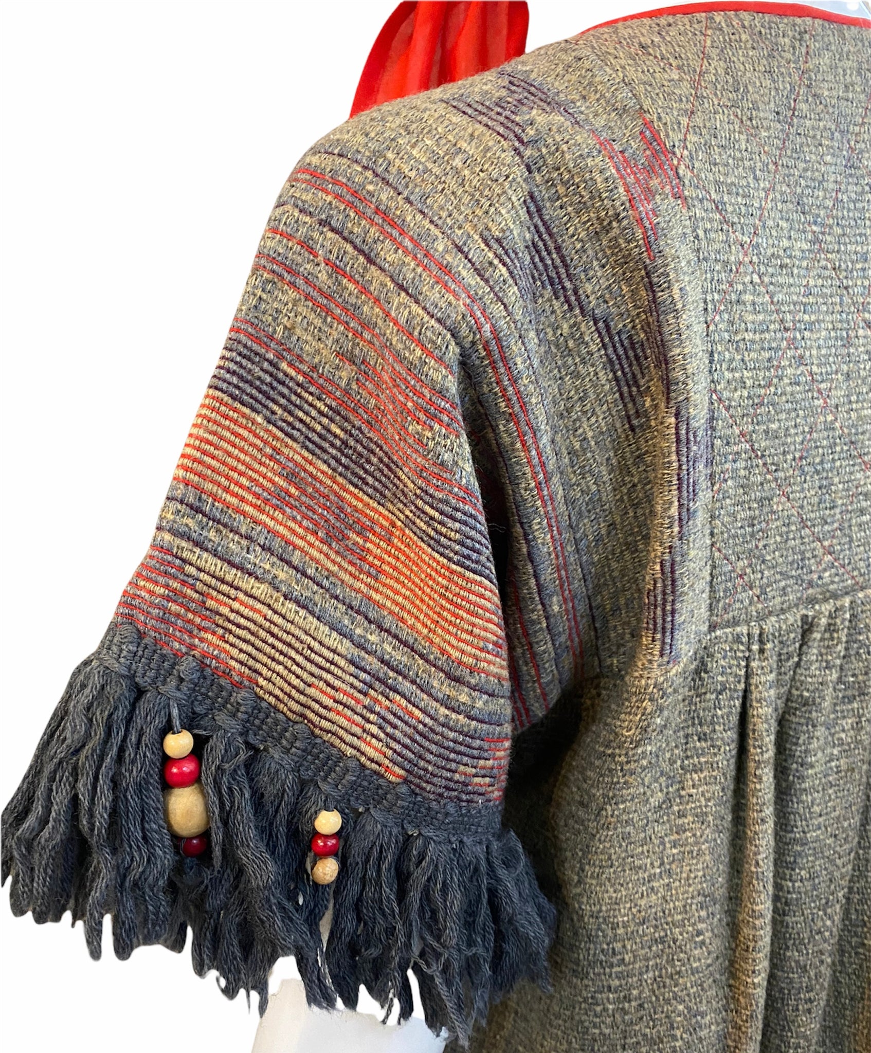 Gina Fratini 70s Folkwear Knitwear 3 Piece Ensemble, sleeve detail