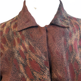  Iconic Halston 70s Brown Print Twill Wrap Dress DETAIL 3 of 5  