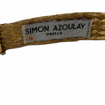  Simon Azoulay 90s  Interesting Brass Braided Belt LABEL 2 of 2