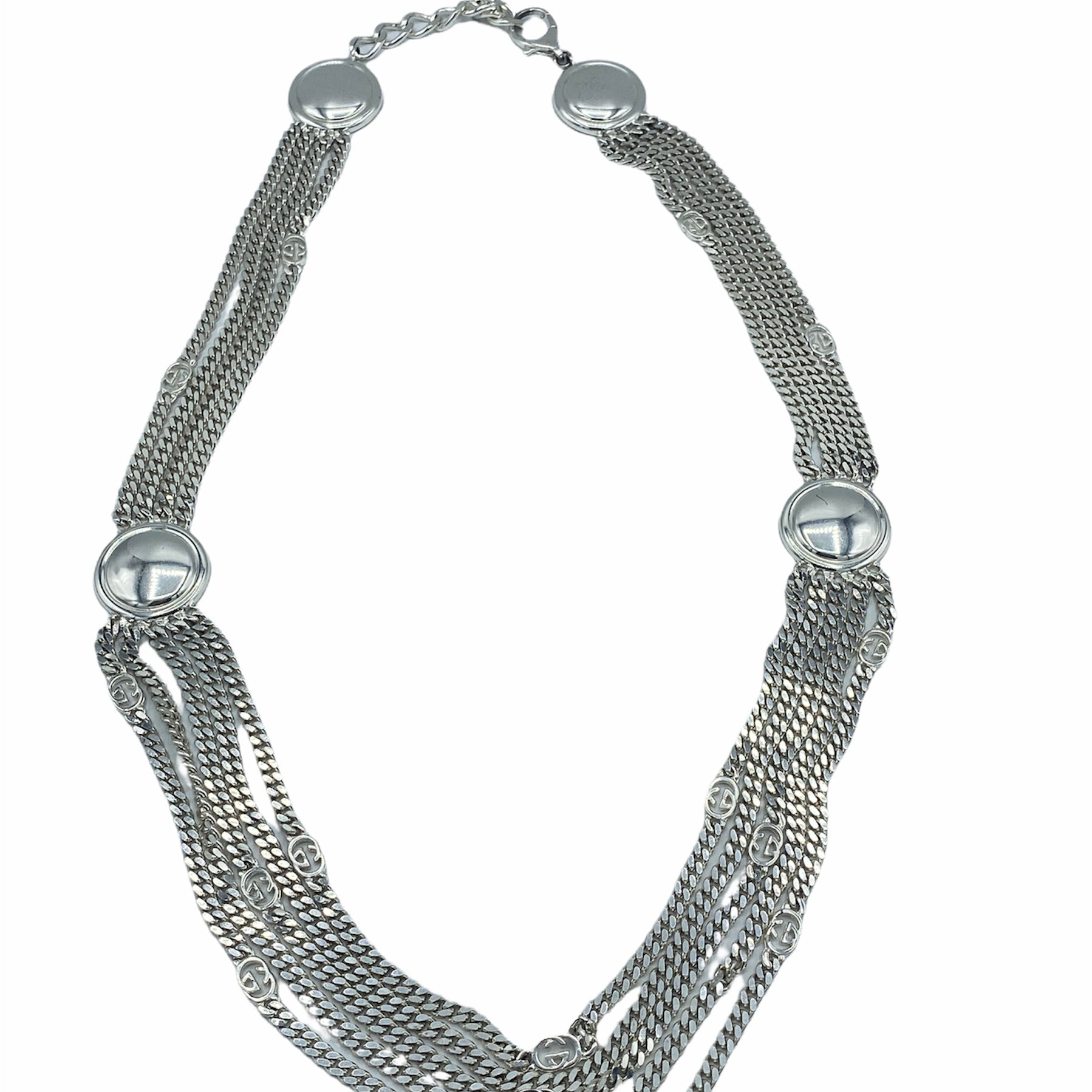 1970s/80s GUCCI Silver Tone Chain Swag Belt