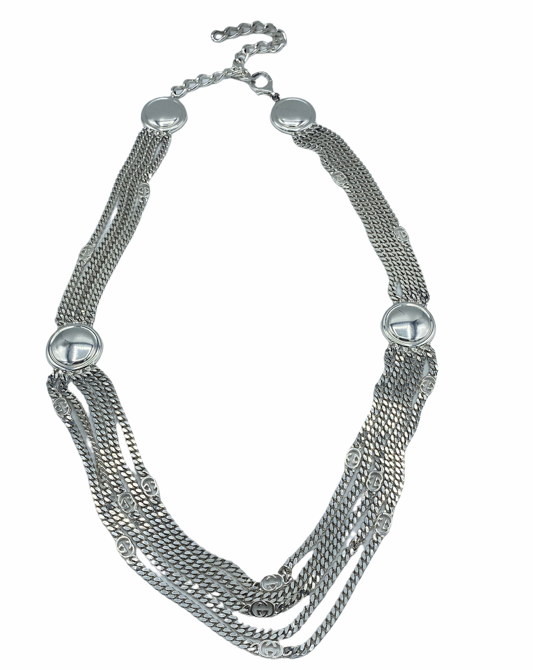 1970s/80s GUCCI Silver Tone Chain Swag Belt