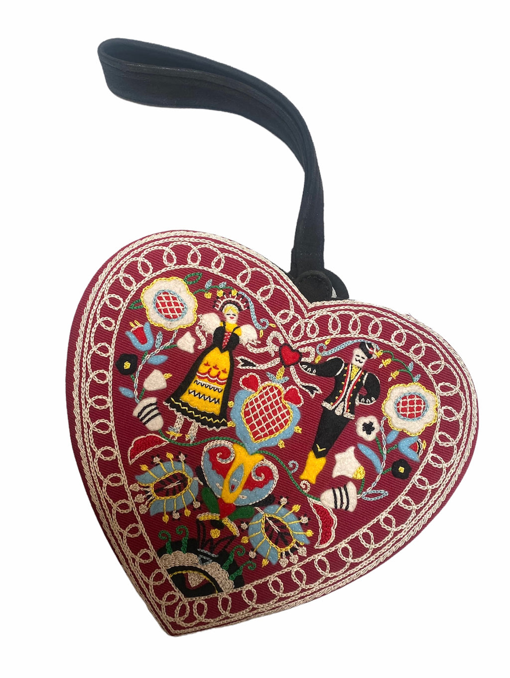 Olympia Le Tan Heart Shaped Embroidered Purse  FRONT 1 of 4