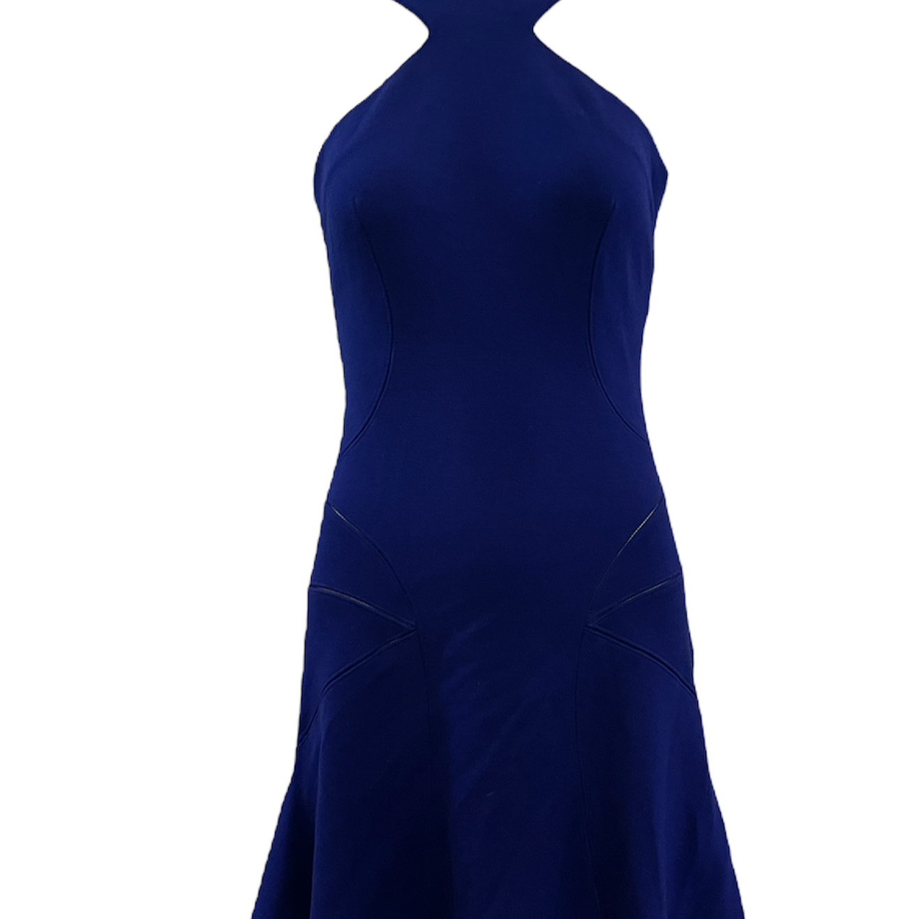 Azzedine Alaia 90s Electric Blue Body Con  Mini Dress FRONT 1 of 6