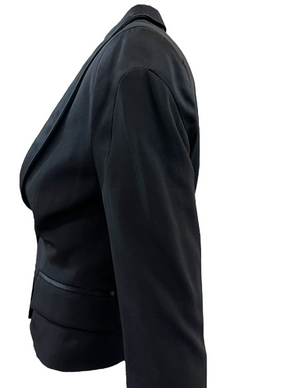 Gaultier Y2K Black Cropped Shawl Collared Tuxedo Jacket SIDE 2 of 6