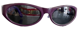 Gianni Versace 80S Burgundy and Purple Sunglasses with  Medusa Head Logo FRONT 1 of 5