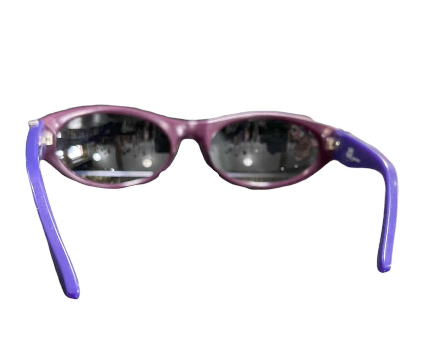Gianni Versace 80S Burgundy and Purple Sunglasses with  Medusa Head Logo BACK 3 of 5