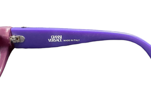 Gianni Versace 80S Burgundy and Purple Sunglasses with  Medusa Head Logo LABEL 5 of 5