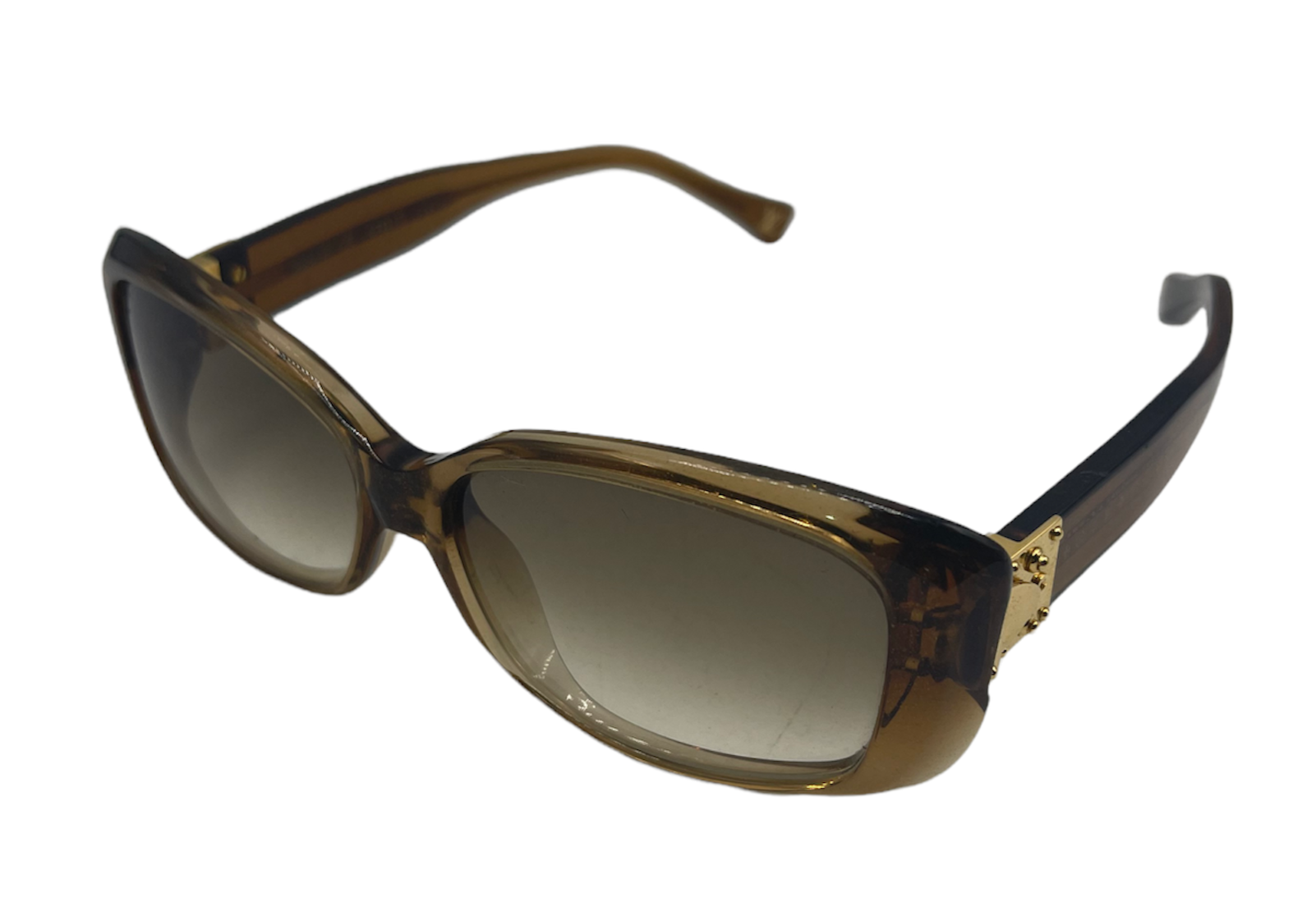 Louis Vuitton Y2K Rootbeer Glitter Sunglasses ANGLE 1 of 4