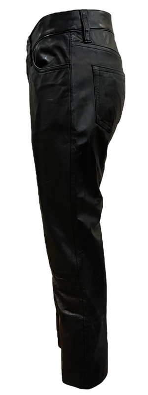 Comme des Garçons  Black Leathers Capri Pants SIDE 2 of 4
