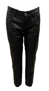 Comme des Garçons  Black Leathers Capri Pants FRONT 1  of 4