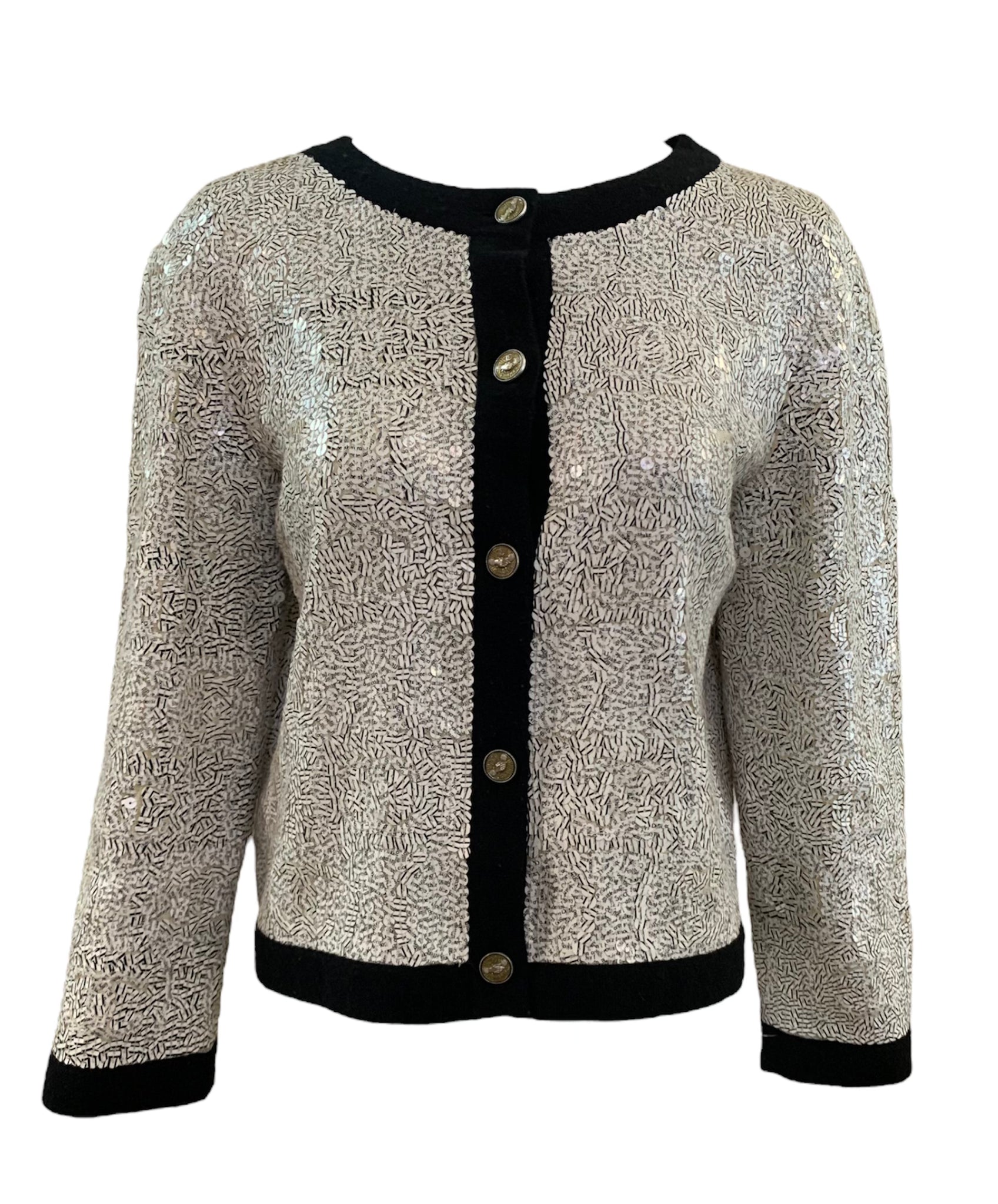 Chanel Cashmere Trim with Wordy Sequin Cardigan – THE WAY WE WORE