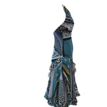 Diane Freis Print Chiffon Party Dress with Matching Stole. SIDE 2 of 7