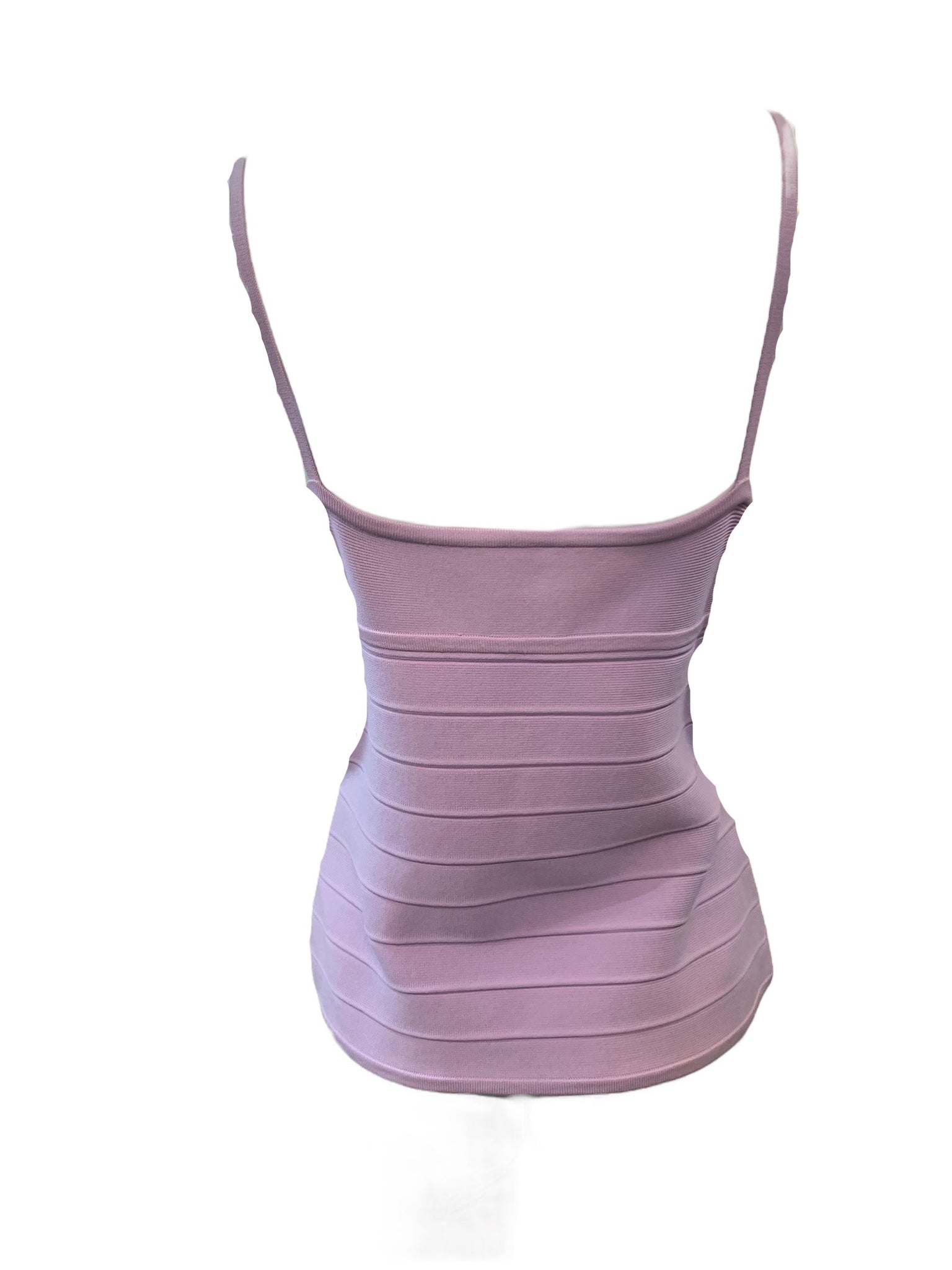 Herve Leger Y2K Lavender Bandage Knit Camisole with Zippers BACK 3 of 5