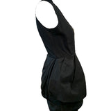 Liliane Romi 50s Black Moire Dress with Rhinestone Yoke SIDE 2 of 6