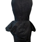 Liliane Romi 50s Black Moire Dress with Rhinestone Yoke BACK 3 of 6
