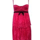 Dolce and Gabbana  Y2K  Hot Pink Lace Baby Doll Mini FRONT 1 of 6