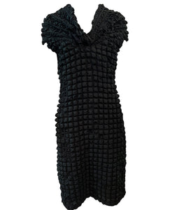 Diane Pernet 80s Black Cowl Neck Avant Garde Dress FRONT 1 of 5