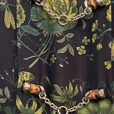 Photo of Detail shots of Gucci Dress Gucci 2000s Floral Silk Mini Dress with Bamboo Hardware DETAIL 3 of 6